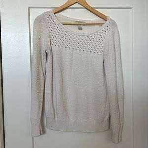 LOFT | light white sweater, XS